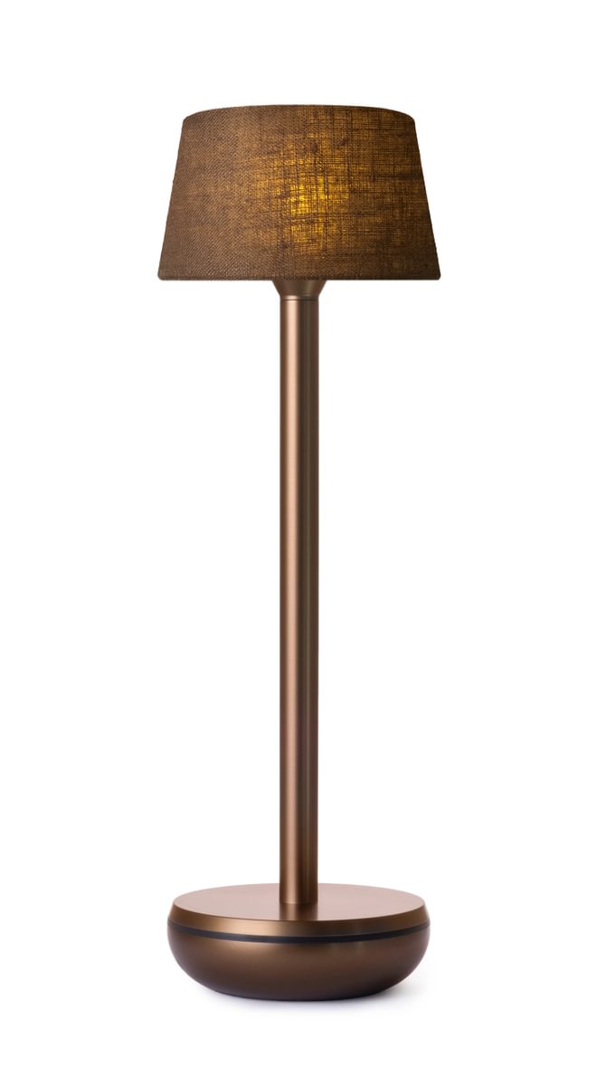 Humble Air Bronze/Brown Linen oplaadbare tafellamp - HUMTL00508 afbeelding